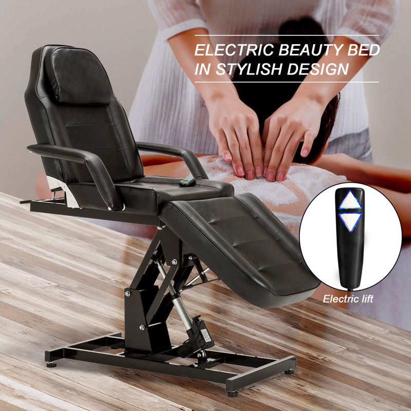 Upholstered Massage Chair, Black 