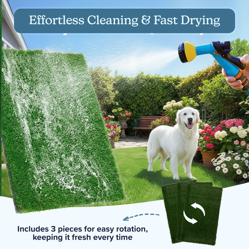 Patins de pelouse artificiels réutilisables pour chiens 41 po x 27 po Petmaker, H 2 po x l 27 po x P 41 po