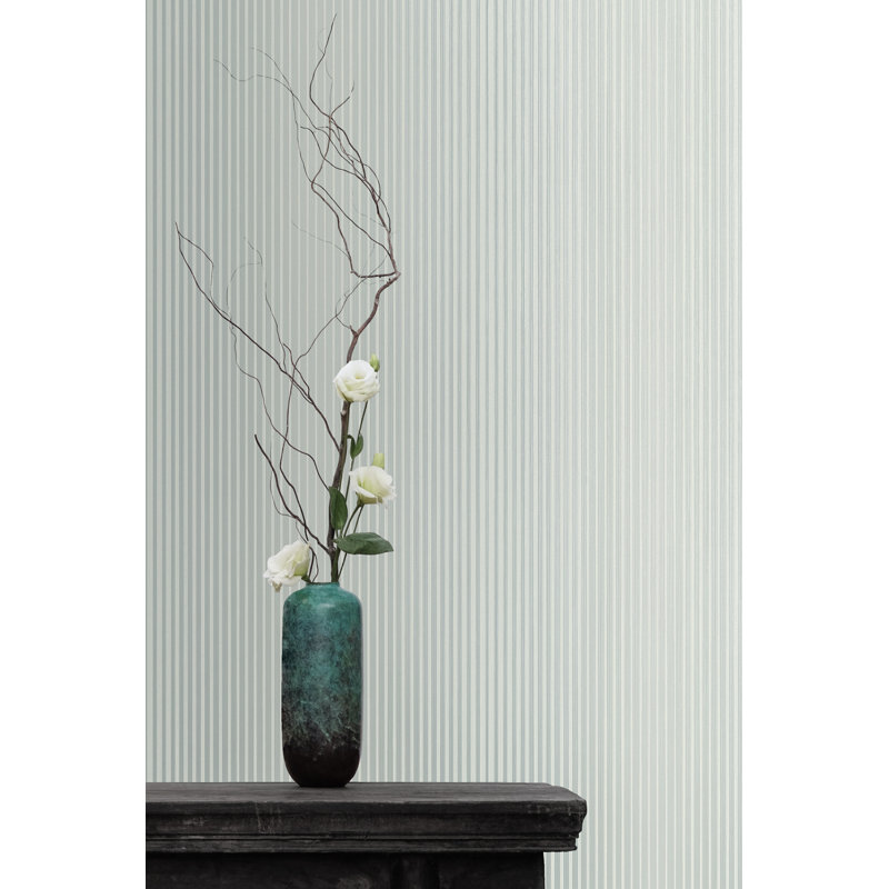 Aurron 10.05m x 53cm Textured Metallic Finish Wallpaper Roll, Light Blue