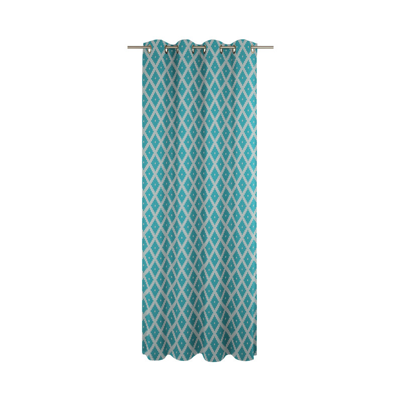 Esteban Eyelet Opaque Single Curtain, Turquoise, 145cm H x 145cm W