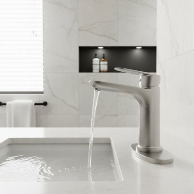 Single-Handle Bathroom Faucet for 1- or 3-Hole Deck-Mount Installation