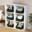 Ensemble de 10 paniers de rangement en tissu - Paniers de rangement pliables avec poignées, cubes de rangement pour tablettes, vêtements, jouets, livres, serviettes et rangement-51785031