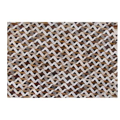 Brodnax Geometric Leather Area Rug