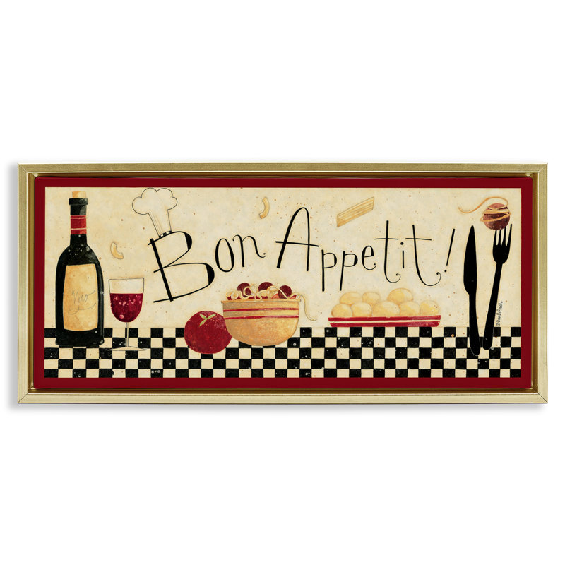 Art mural encadré «Bon Appetit Traditional Kitchen» par Dan Dipaolo kwp-939, H 11 po x l 25 po