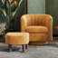  Fauteuil demi-tonneau pivotant avec repose-pieds 27,4 po Torince (ensemble de 2)-132836060-132836061