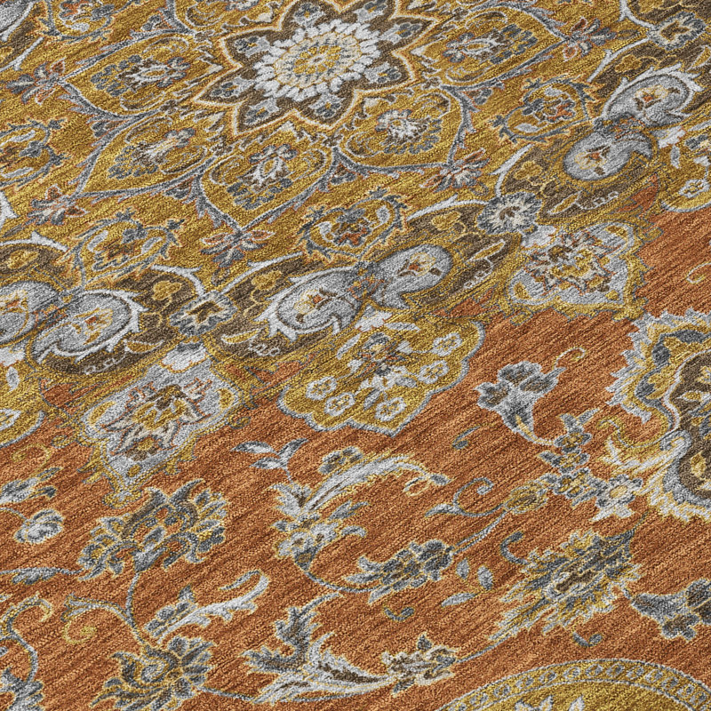 Machine Washable Indoor/Outdoor Chantille ACN2853 Global Rug, Paprika, 9' x 12'