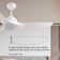 ONE Smart Modern All Season 52" Ceiling Fan with LED Light, Remote, Reversible and Compatible with Alexa/Google 6 Speeds and Light Kit included