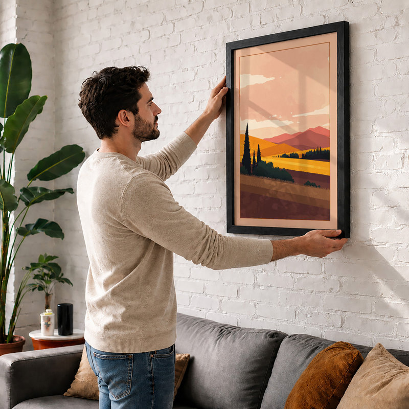 Tuscan Sunset Minimalist - Print, Unframed, A2 - 59.4 x 42.0 cm