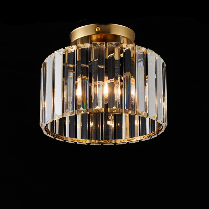 Plafonnier semi Lily, Cuivre