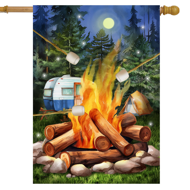 Roasting Marshmallows House Flag