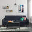 Small Double 207cm Velvet Futon Sofa-73566528