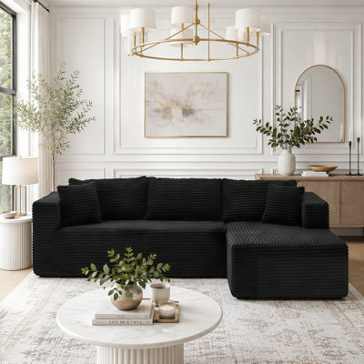 L-Shape Sectional Couch with Ergonomic Support and Modular Design for Modern Living Rooms