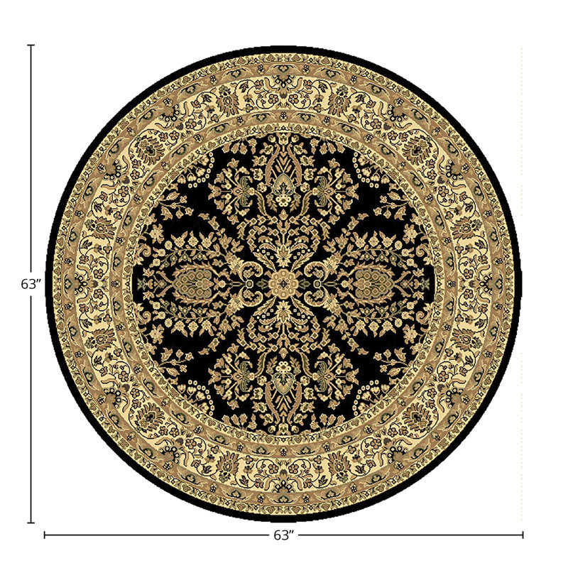 Gloucester Gilded Loom Oriental Black Area Rug, Runner 2'3" x 7'1