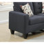 Polyfibre noir moderne, avec coussin et coussin inclus pour l'espace