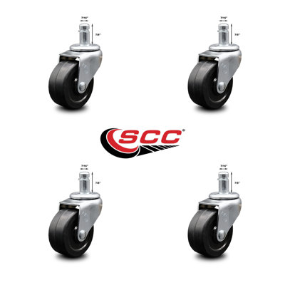 Soft Rubber Grip Ring Stem Caster