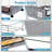 Rebrilliant Square Under-Bed Storage Box with Wheels, Transparent Window, Grayk