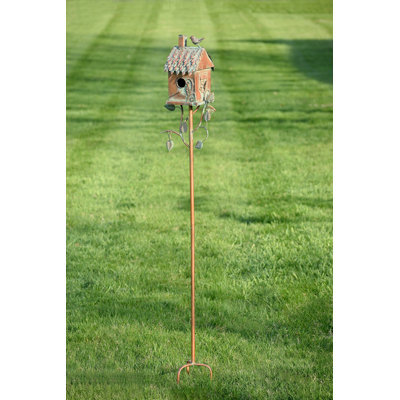 Stake square 57 po x 6 po x 6 po birdhouse