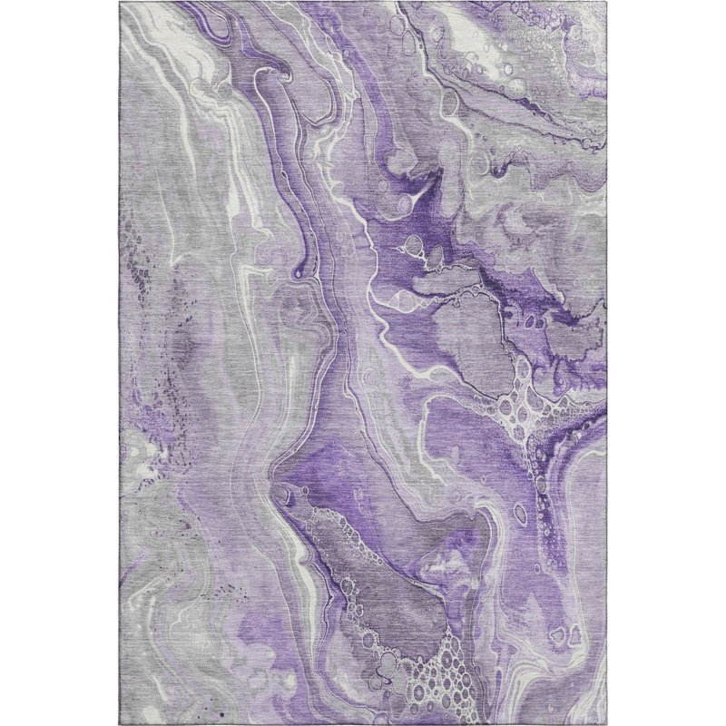 Premium Machine Washable Slesnick AMF1681 Abstract Rug, Rectangle 2'6" x 3'10"