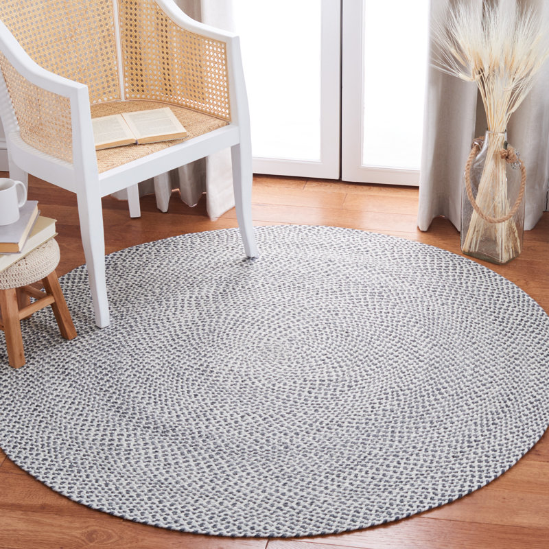Waltrip Hand Woven Performance Abstract Rug, Round 9'