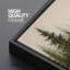«Evergreen Forest in Winter Snow Peaceful Woodland Scene», reproduction d'art sur toile encadrée-120419624-120419626
