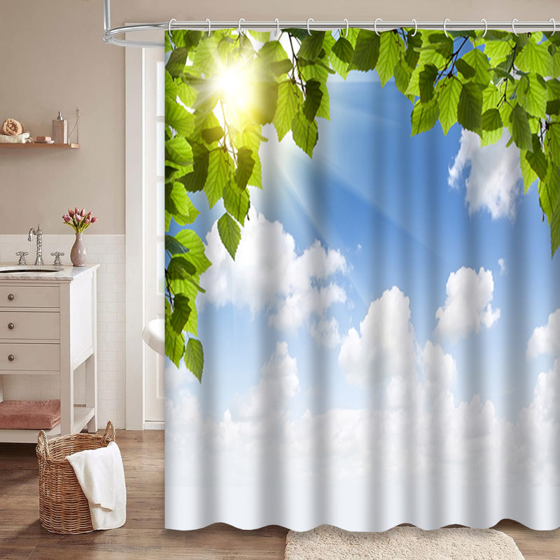 Rideau de douche Blue Sky, L 72 po x l 72 po