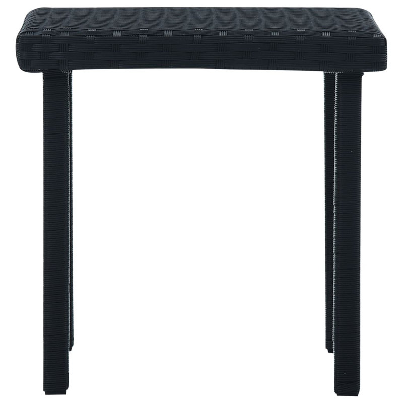 Visby Square Outdoor Side Table , 40cm cm W 40cm cm D, Black