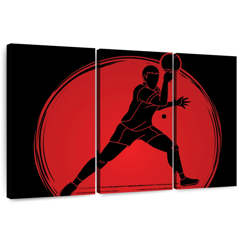 Table Tennis Serve, 28" H x 45" W
