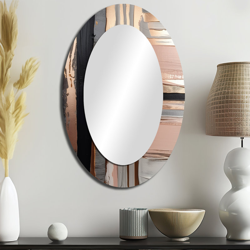 Miroir mural rose et or rose, 36 po x 24 po