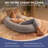  E-shaped Pregnancy Pillow, Full Body Maternity Pillow For Side Sleepers 60 Inch-support For Back, Legs, Belly, Hips, Gray-12504394-12504392