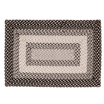 Waterbury Farmhouse Handmade Braided Black & White Area Rug