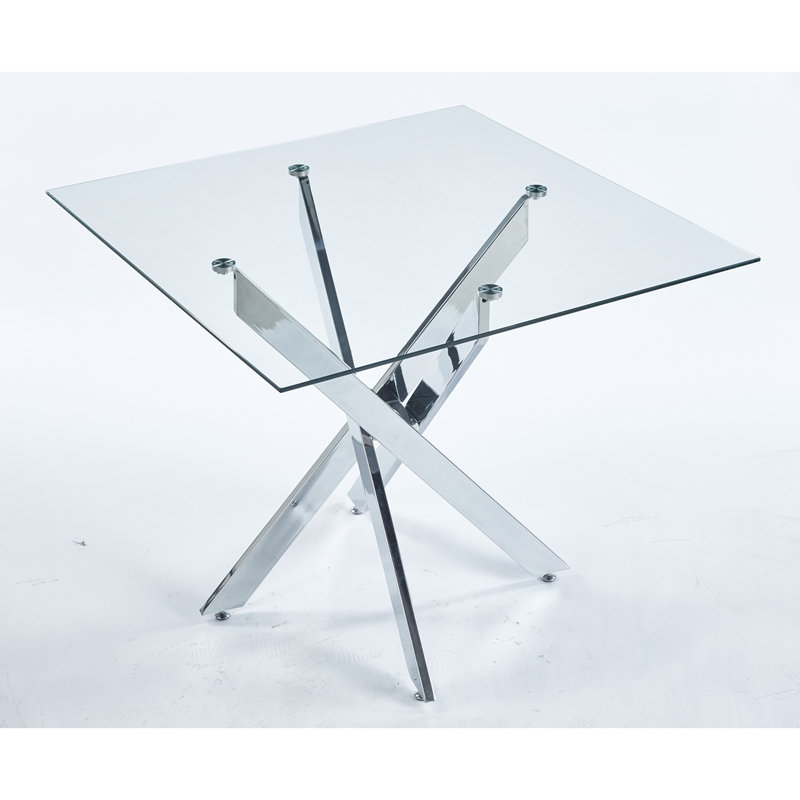 Dining Table with cross metal leg