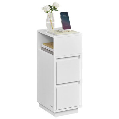 25cm W Manufactured Wood Bedside Table