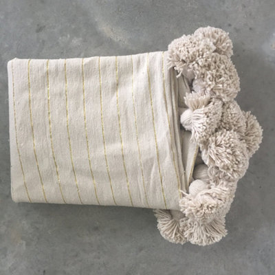 Striped Cotton Pillow Cover
