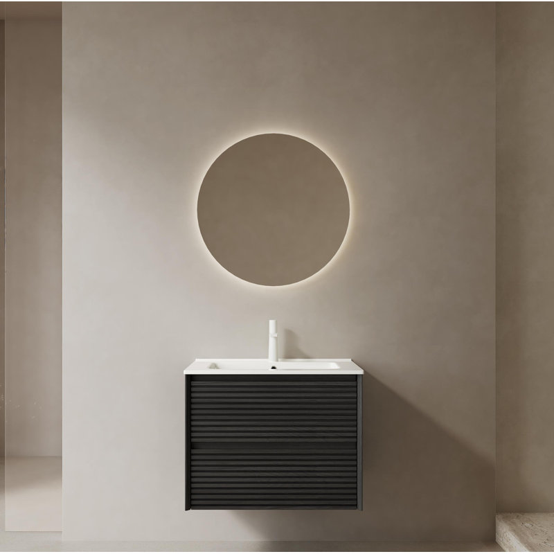 Armoire de rangement murale 24 po Eclat, Noir, noir, noir, noir