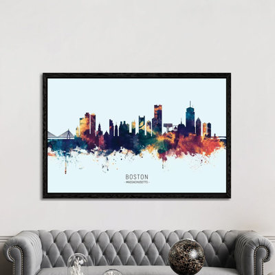 Boston Massachusetts Skyline by Michael Tompsett - Print on Canvas