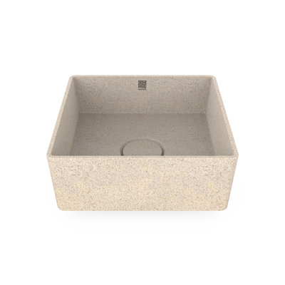 Woodio Cube40 15.748'' Wood Square Bathroom Sink