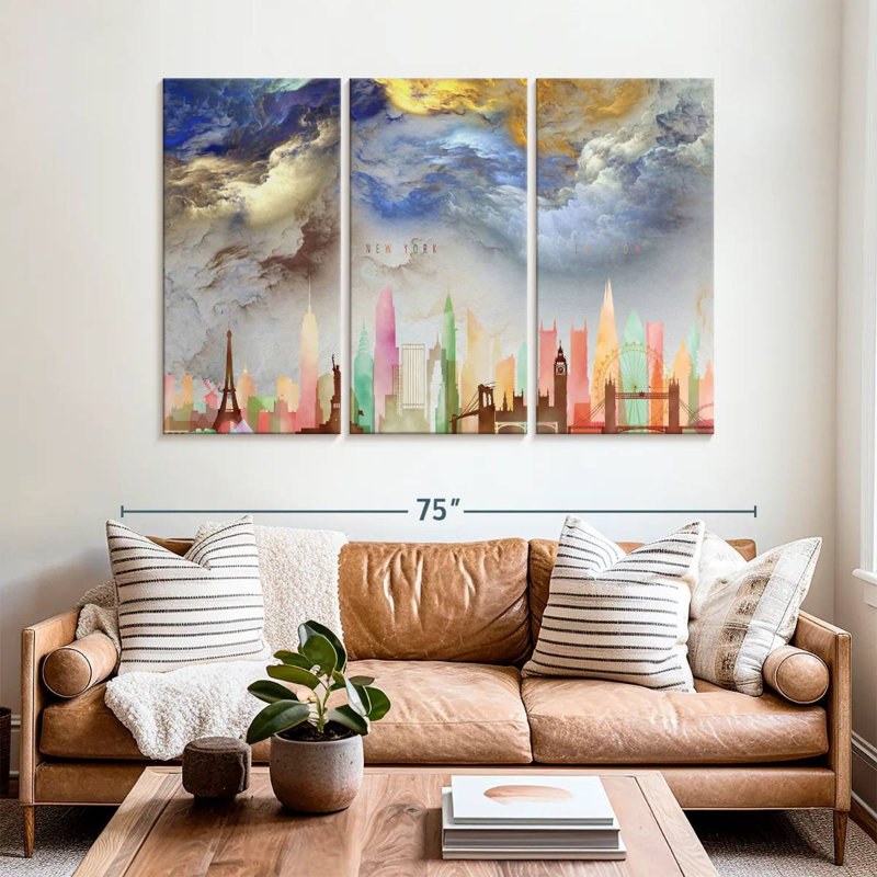 Sireci Dream Cities, 42" H x 65" W