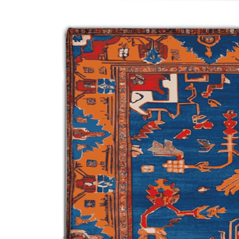 Tapis bleu intérieur et extérieur Tabriz, Rectangulaire 2 pi x 3 pi