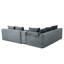 Canapé d'angle modulaire en forme de L, canapé compact et confortable avec coussins moelleux pour salon, mobilier de maison en gros - Gris