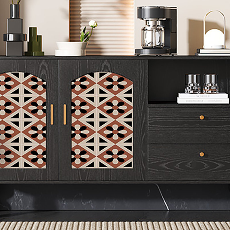 59.1in Multi-functional Sideboard Buffet, Black