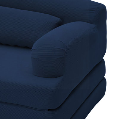Canapé-lit pliable en velours côtelé avec housse amovible et mousse haute densité