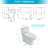 One Ceramic Toilet With Water Dual Flush And Easy Maintenance Design Long-Lasting Glaze Stable Structure