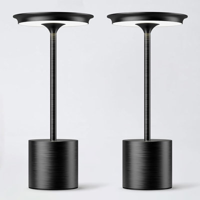 2Pack Cordless Table Lamp, Portable Rechargeable 6000Mah Outdoor Table Lamp, 3 Color Stepless Dimming Battery Powered Lamp, LED Table Light For Dinner/Bedroom/Restaurant/Outdoor (2Pack)