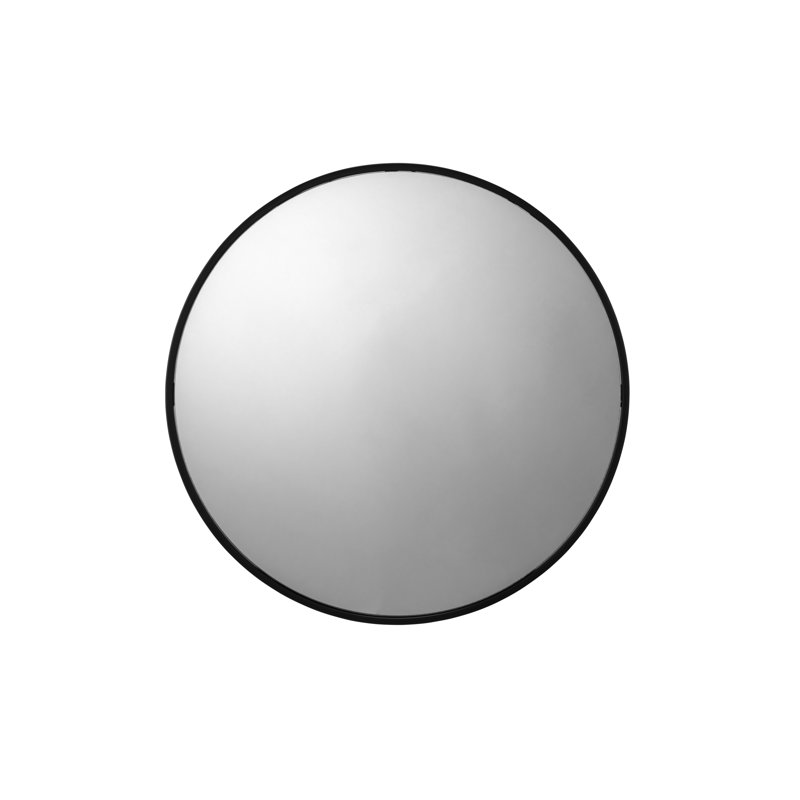 Steel Round Mirror with Shelves