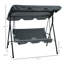Fauteuil à baldaquin inclinable réglable, balancelle de patio extérieur avec coussin, support à cadre en acier, pour patio, jardin