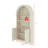 Arc-Shaped Cabinet With Open Shelves