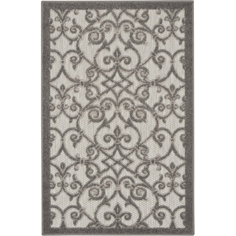Steinsel Gray Indoor/Outdoor Area Rug