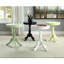 Table d'appoint ronde à piédestal, blanc