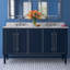 Meuble-lavabo double 60 po avec comptoir en marbre de Carrare Ewen-496218014-496218009-496218010