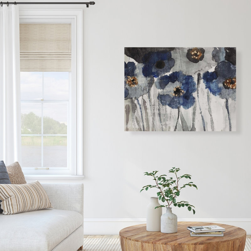  Fleurs floues - Toile botanique pour décoration de chambre à coucher, H 48 po x l 36 po